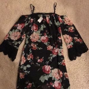 A. Byer Black Floral dress!